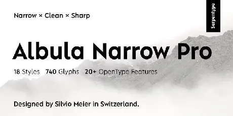 Albula Narrow Pro Family font