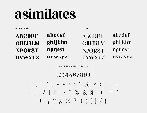 Asimilates font