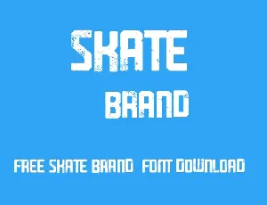 Skate Brand font