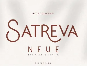 Satreva Neue font