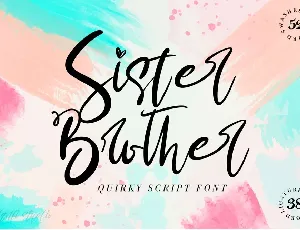 Sister Brother Calligraphy Script font