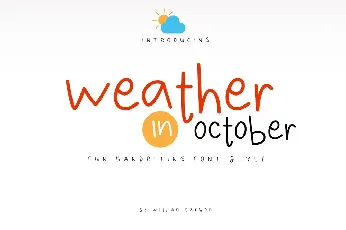 Weather in October (Demo) font