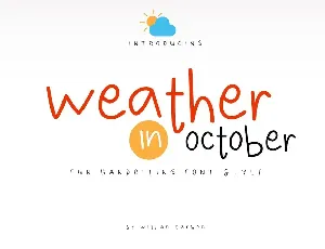 Weather in October (Demo) font