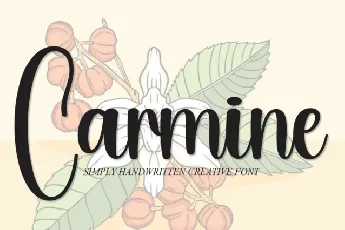 Carmine Script font