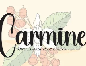 Carmine Script font