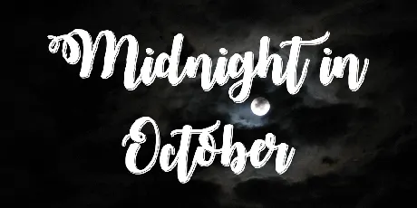 Midnight in October font