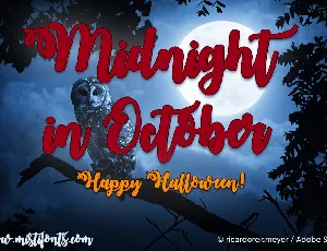 Midnight in October font