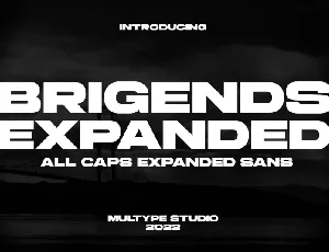 Brigends Expanded font