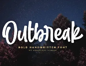 Outbreak / Bold Handwritten font