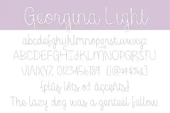 Georgina Script font