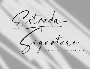 Estrada Luxury Signature font