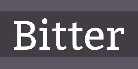 Bitter Serif Family font