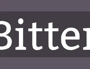 Bitter Serif Family font