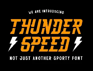 Thunderspeed font