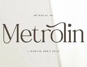 Metrolin font