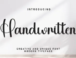 Handwritten Script font