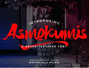 Asmokumis Textured Brush Script font