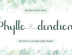 Phyllodendron Demo font