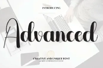 Advanced Script Typeface font