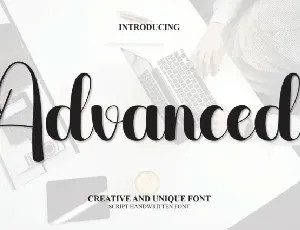 Advanced Script Typeface font