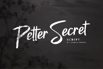 Petter Secret Brush font