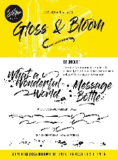 Gloss And Bloom Free font