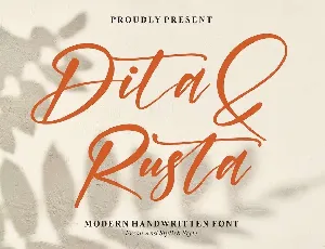 Dita & Rusta font