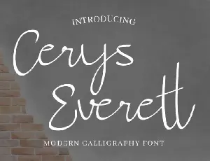 Cerys Everett Calligraphy font