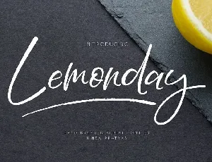 Lemonday Script font