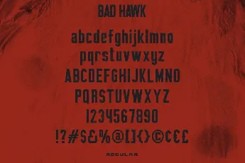 Bad Hawk font