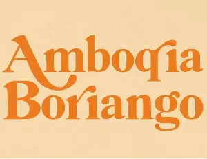 Amboqia Boriango Serif Display font