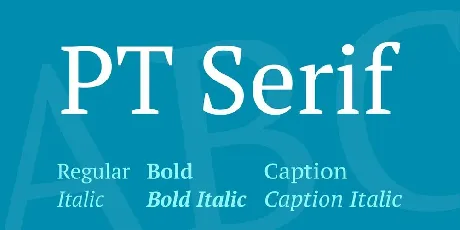 PT Serif Family font