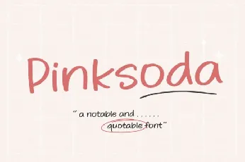 Pinksoda Display font