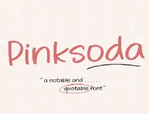 Pinksoda Display font