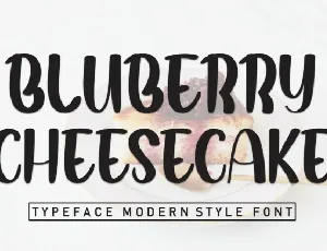 Bluberry Cheesecake Display font