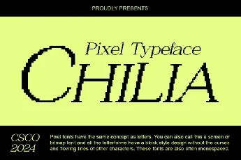 Chilia Pixel font