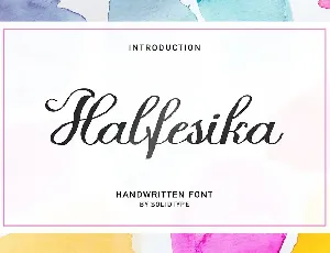 Halfesika Script font