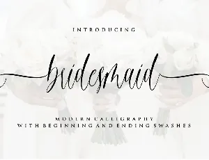 Bridesmaid Calligraphy Script font