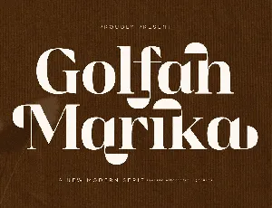 Golfah Marika font