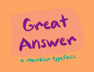 Great Answer font