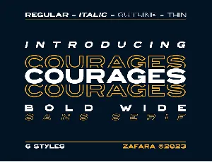 COURAGES DEMO font
