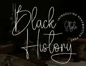 Black History Script font