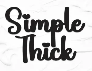 Simple Thick Script font