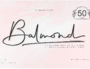 Balmond Handwritten Signature font