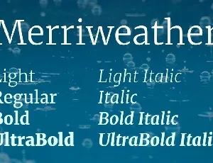 Merriweather Serif Family font