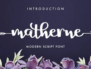 Matherne Script font