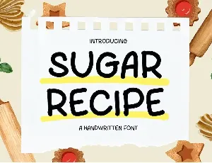 Sugar Recipe font