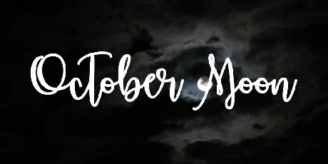 October Moon font