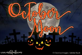 October Moon font