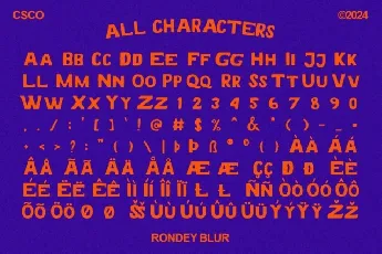 Rondey Blur font